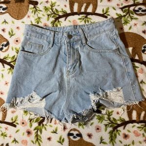 Distressed shorts